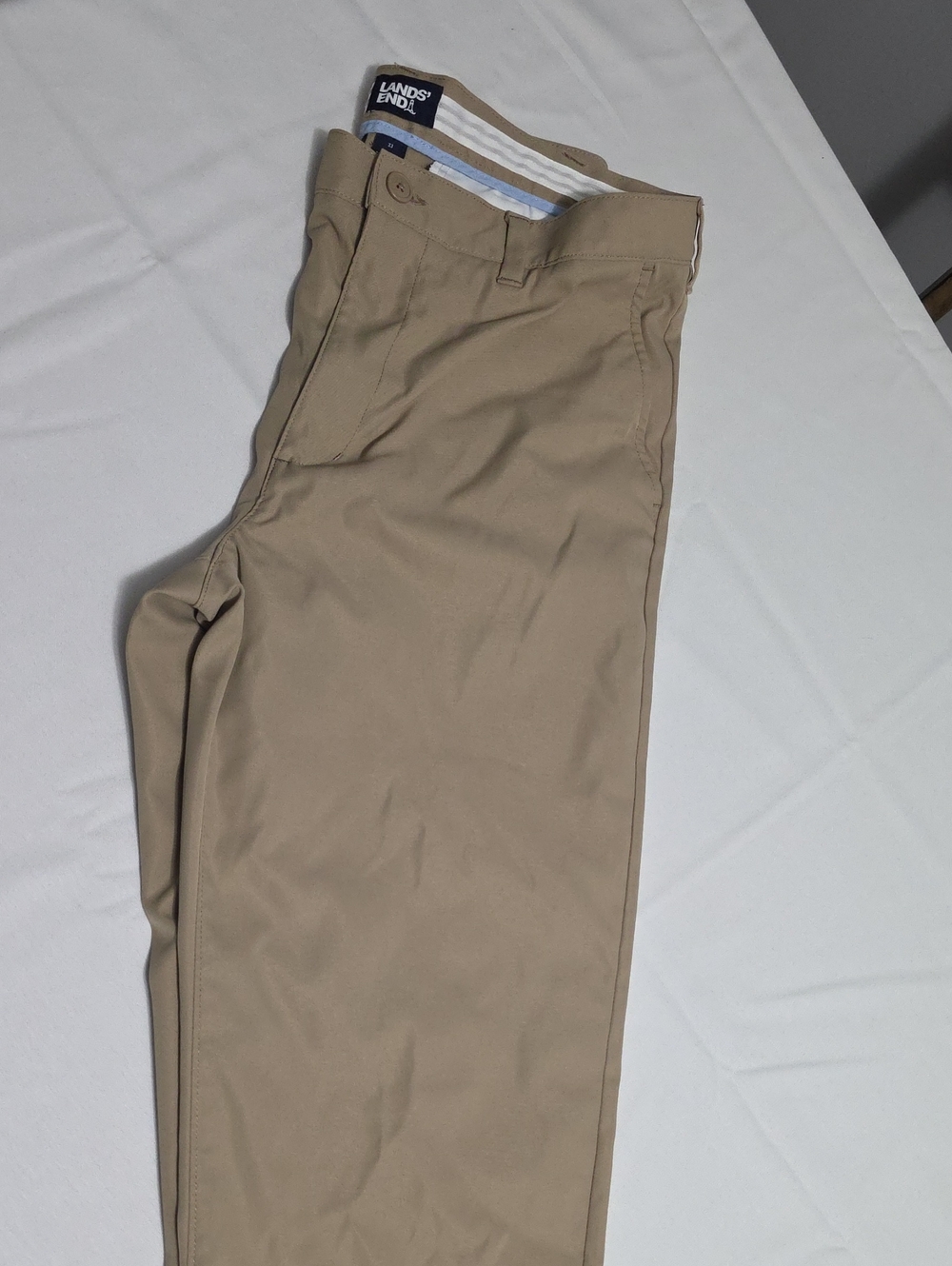 Lands' End Men's Khaki Straight-Leg Chinos - Tan